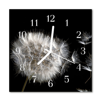 Horloge murale en verre Pissenlit