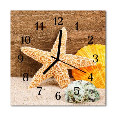 Horloge murale en verre Étoile de mer