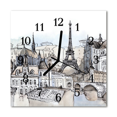 Horloge murale en verre Monuments