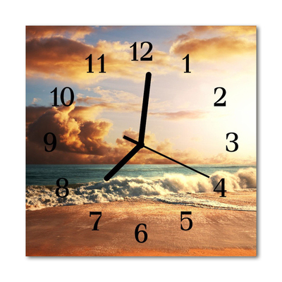 Horloge murale en verre Côte de sable