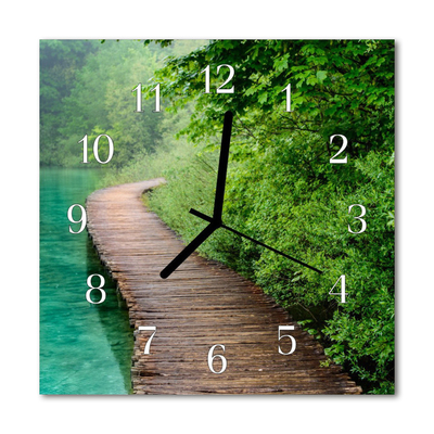 Horloge murale en verre Promenade