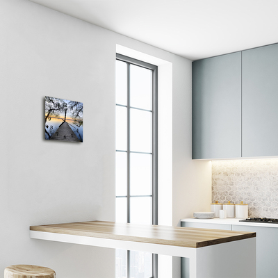 Horloge murale en verre Crépuscule