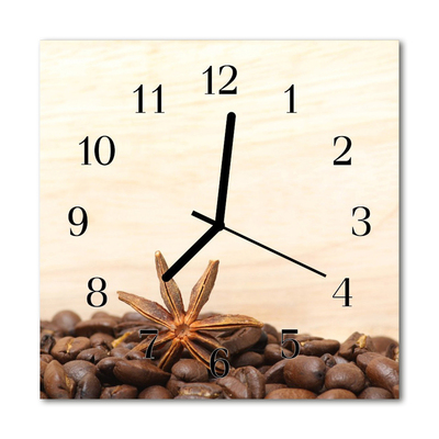 Horloge murale en verre Café en grains