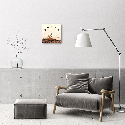 Horloge murale en verre Café en grains