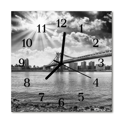 Horloge murale en verre Pont