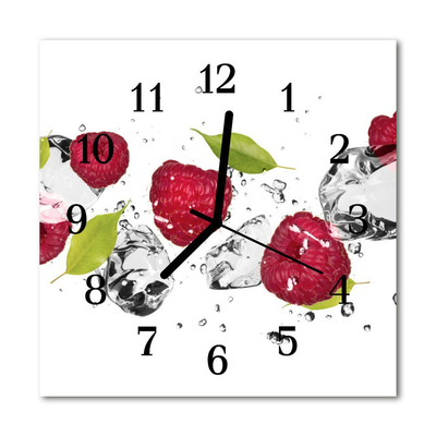 Horloge murale en verre Framboises