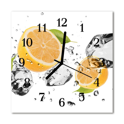 Horloge murale en verre Citron