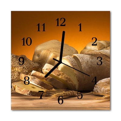 Horloge murale en verre Pain