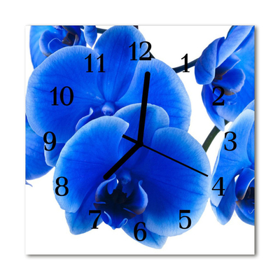 Horloge murale en verre Orchidée