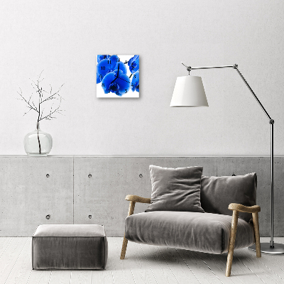 Horloge murale en verre Orchidée