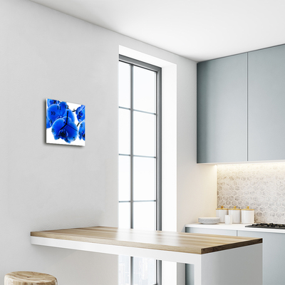 Horloge murale en verre Orchidée