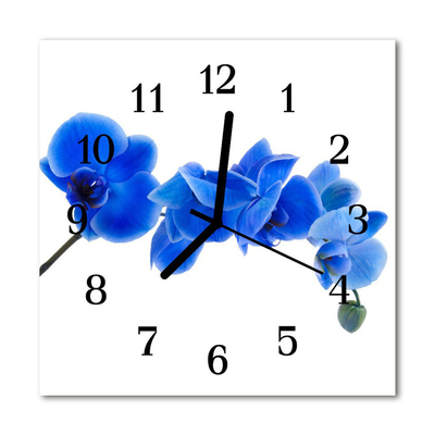 Horloge murale en verre Orchidée