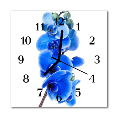 Horloge murale en verre Orchidée