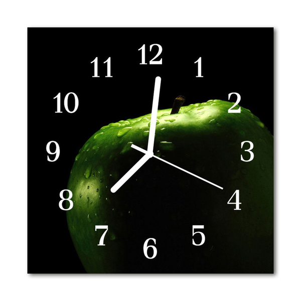 Horloge murale en verre Pomme