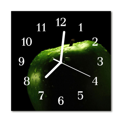 Horloge murale en verre Pomme