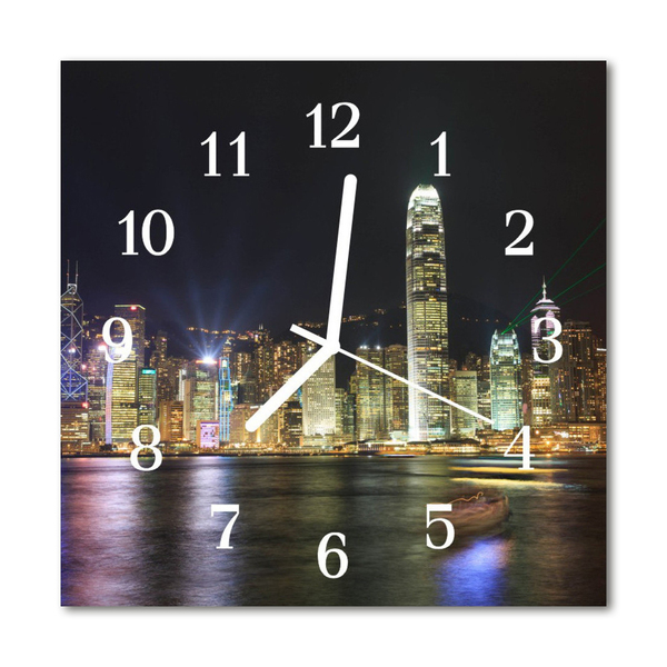 Horloge murale en verre Ligne d'horizon