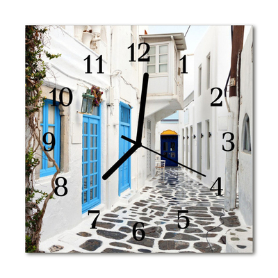 Horloge murale en verre Santorin