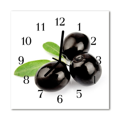 Horloge murale en verre Olives