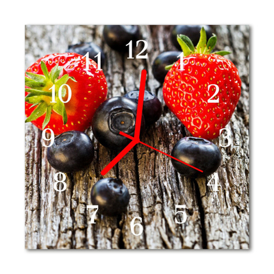 Horloge murale en verre Myrtilles