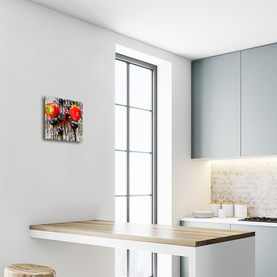 Horloge murale en verre Myrtilles