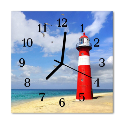 Horloge murale en verre Phare