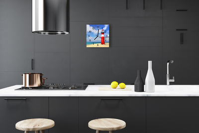 Horloge murale en verre Phare