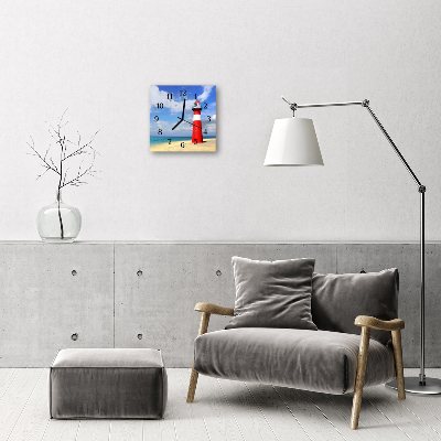 Horloge murale en verre Phare
