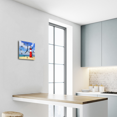 Horloge murale en verre Phare