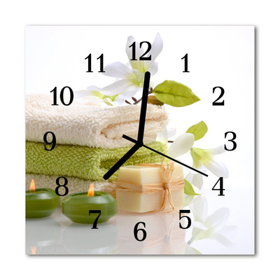 Horloge murale en verre Savon spa