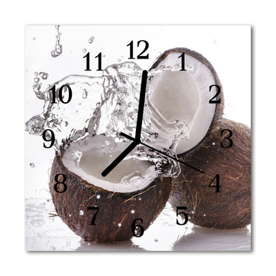 Horloge murale en verre Noix de coco