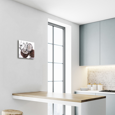 Horloge murale en verre Noix de coco