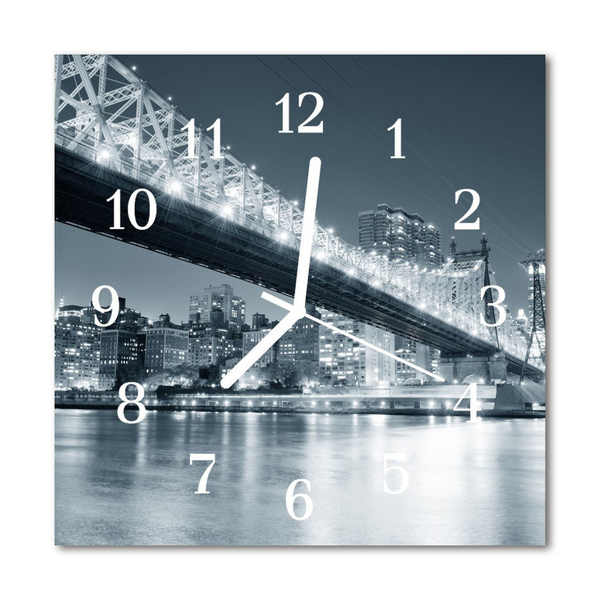 Horloge murale en verre Pont