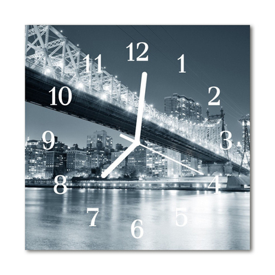 Horloge murale en verre Pont