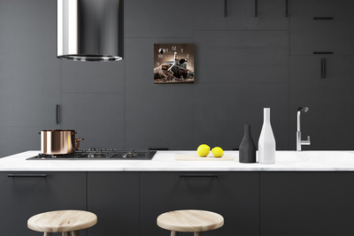 Horloge murale en verre Moulin