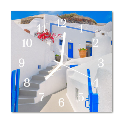 Horloge murale en verre Santorin