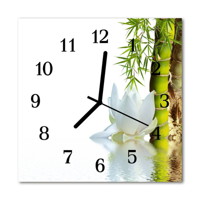 Horloge murale en verre Bambou