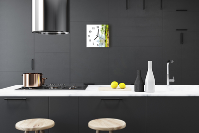 Horloge murale en verre Bambou