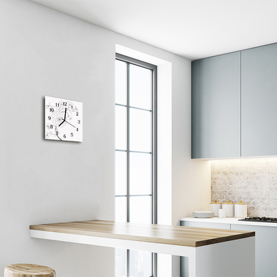 Horloge murale en verre Fleurs