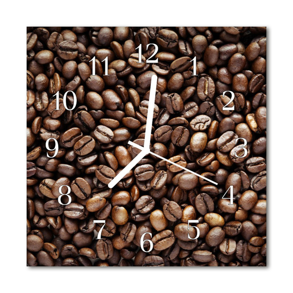 Horloge murale en verre Café en grains