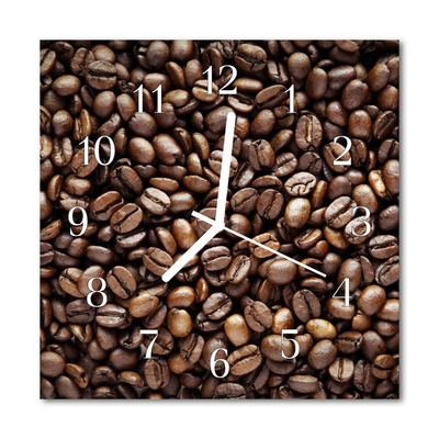 Horloge murale en verre Café en grains