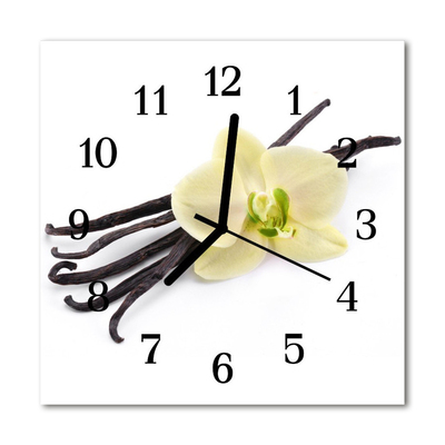 Horloge murale en verre Vanille