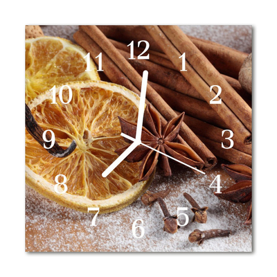 Horloge murale en verre Anis cannelle