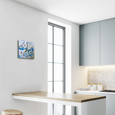 Horloge murale en verre Coton