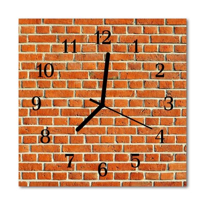 Horloge murale en verre Brique