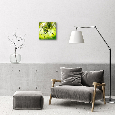 Horloge murale en verre Pommier