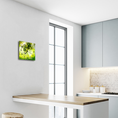 Horloge murale en verre Pommier