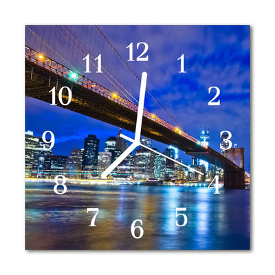 Horloge murale en verre Pont