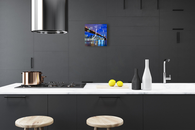 Horloge murale en verre Pont