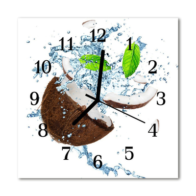 Horloge murale en verre Noix de coco