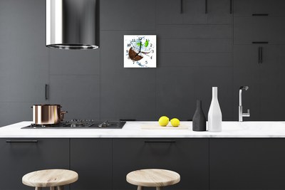 Horloge murale en verre Noix de coco